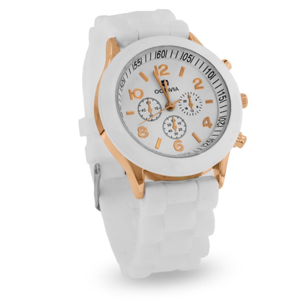 Octavia Ladies Matcha Racer Watch in Winter White